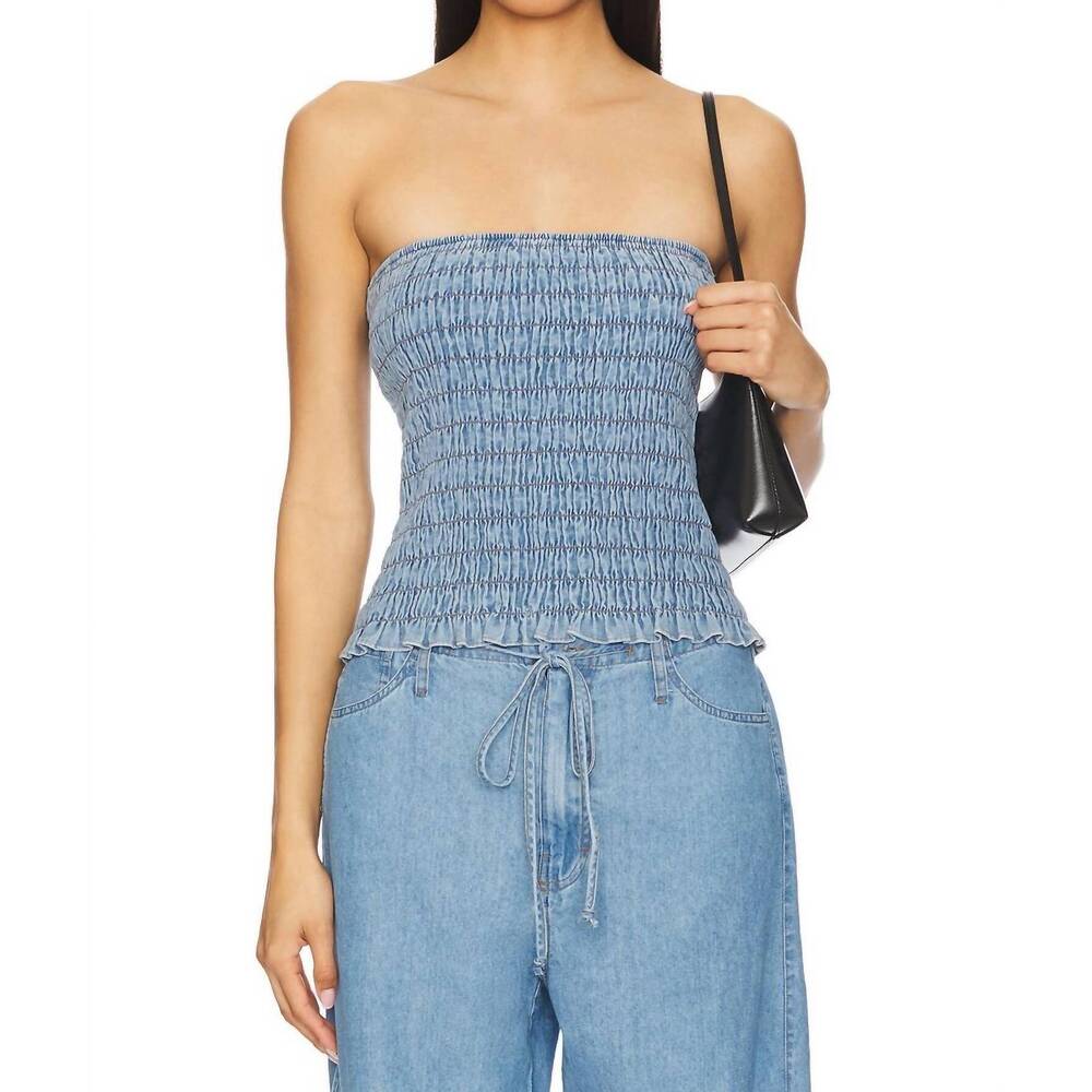 NEW LNA gigi tube top in faded blue